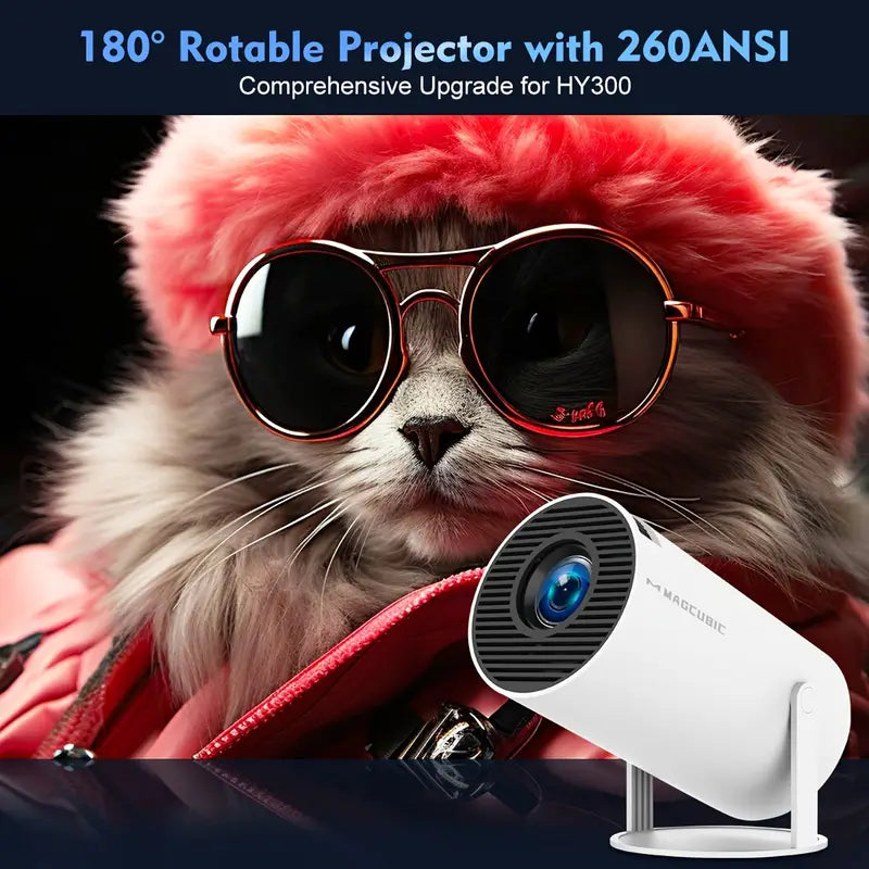 Compact Mini Projector — 4K Ultra HD Wireless Streaming