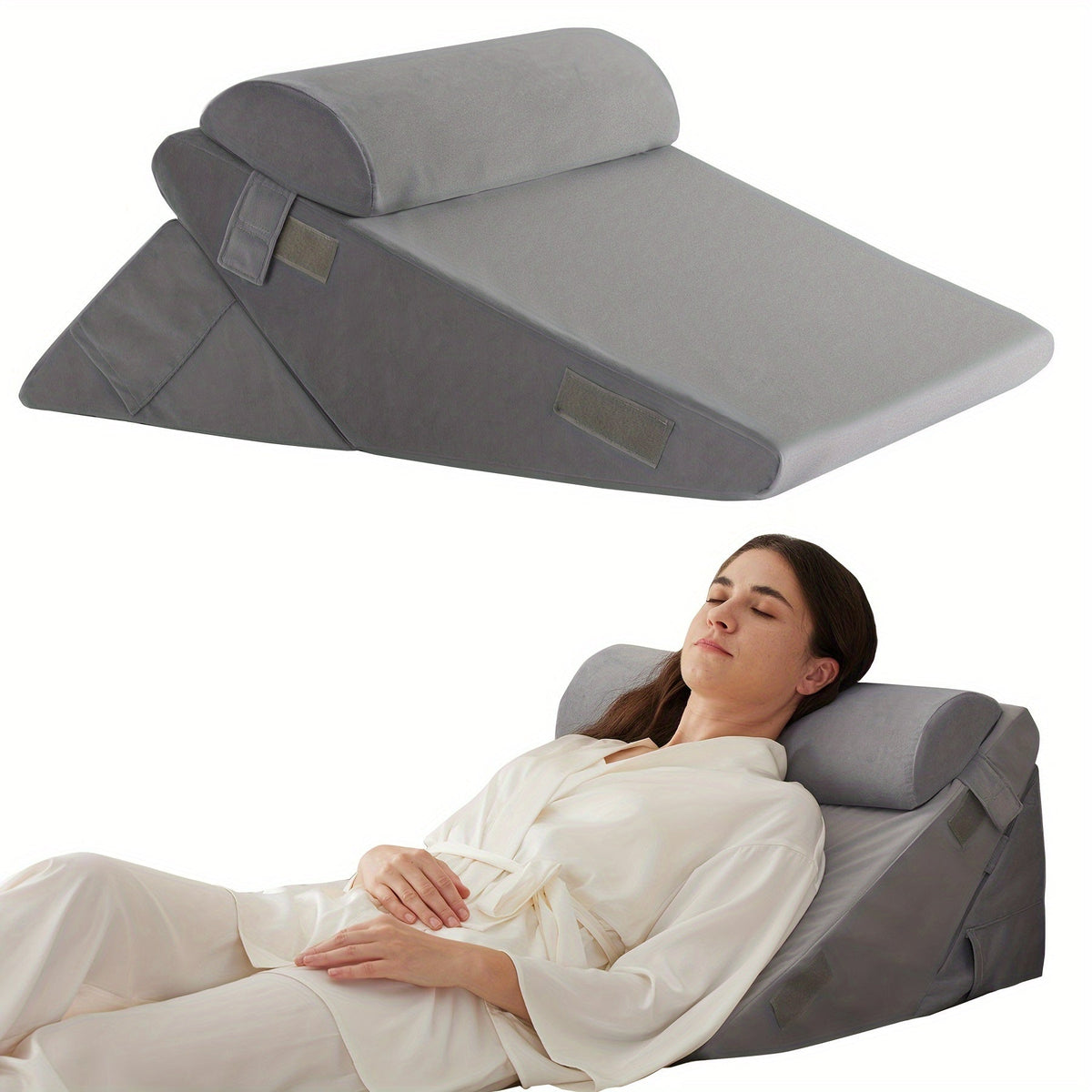 RelaxPlus 7-in-1 verstellbares orthopädisches Keilkissen aus Memory-Schaum