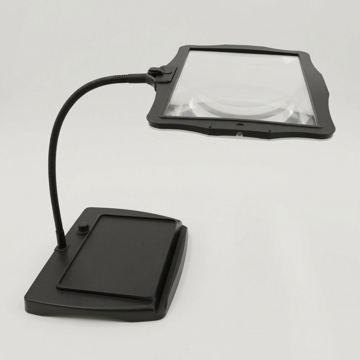 Bright LED Desk Lamp — Glass Magnifying Lens, Adjustable Arm