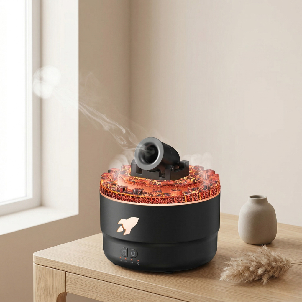 Difusor de aromas ultrasónico compacto con depósito de 200mL y control con temporizador