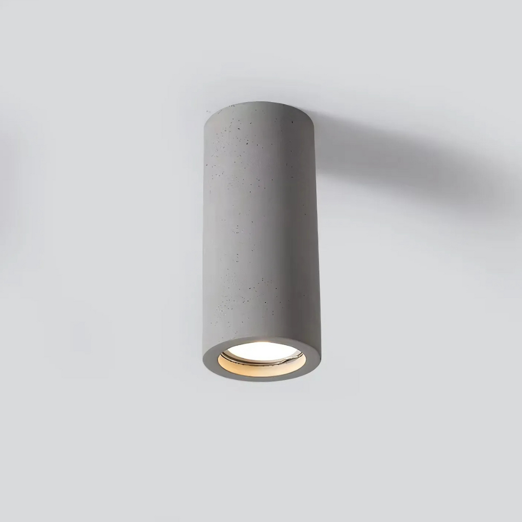 NovaStone Ceiling Lamp Collection — Authentic Stone Detail, Brushed Metal Finish