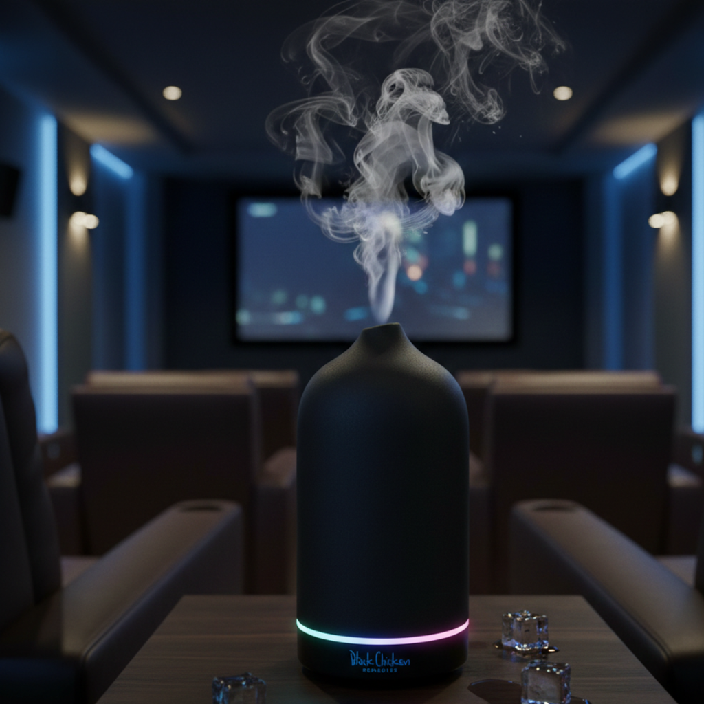 Difusor ultrasónico compacto Skypipe - niebla fría, autonomía de 3–7 horas, luz nocturna integrada