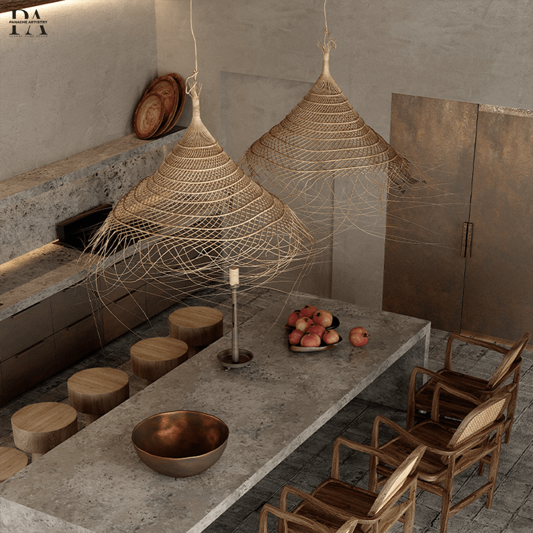 NyraWeave Handcrafted Bamboo Chandelier — Asian Rustic Style