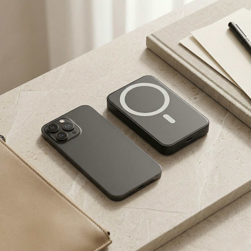 Magnetyczny powerbank bezprzewodowy — pojemność 100000 mAh