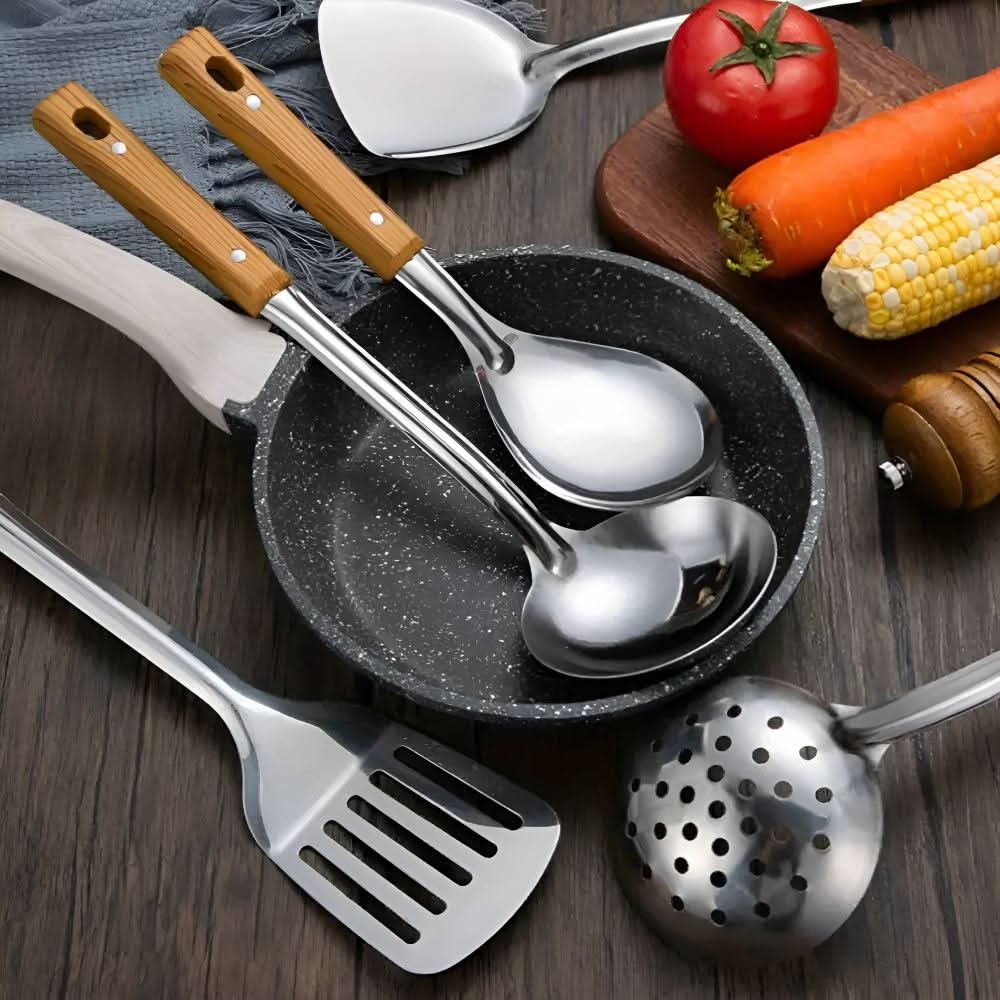 Premium Stainless Steel Kitchen Utensil Set — Durable, Elegant Finish