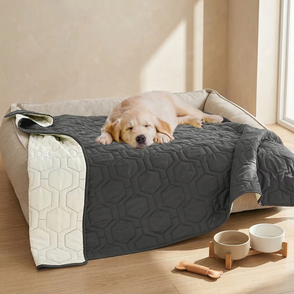 防水プラッシュ素材の犬用カバー - ベッド＆カーシートプロテクター