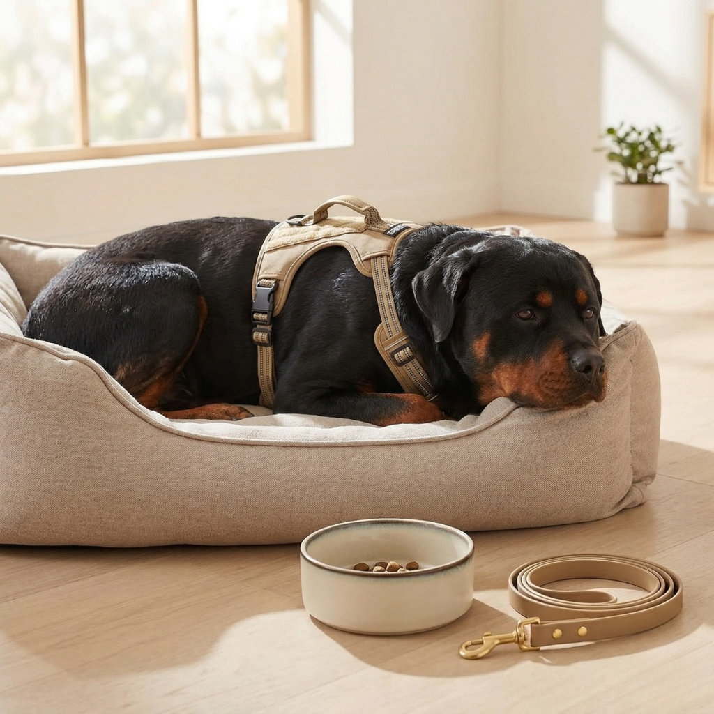 Arnés para perro anti-tirones — correas reflectantes, ajuste cómodo y control seguro