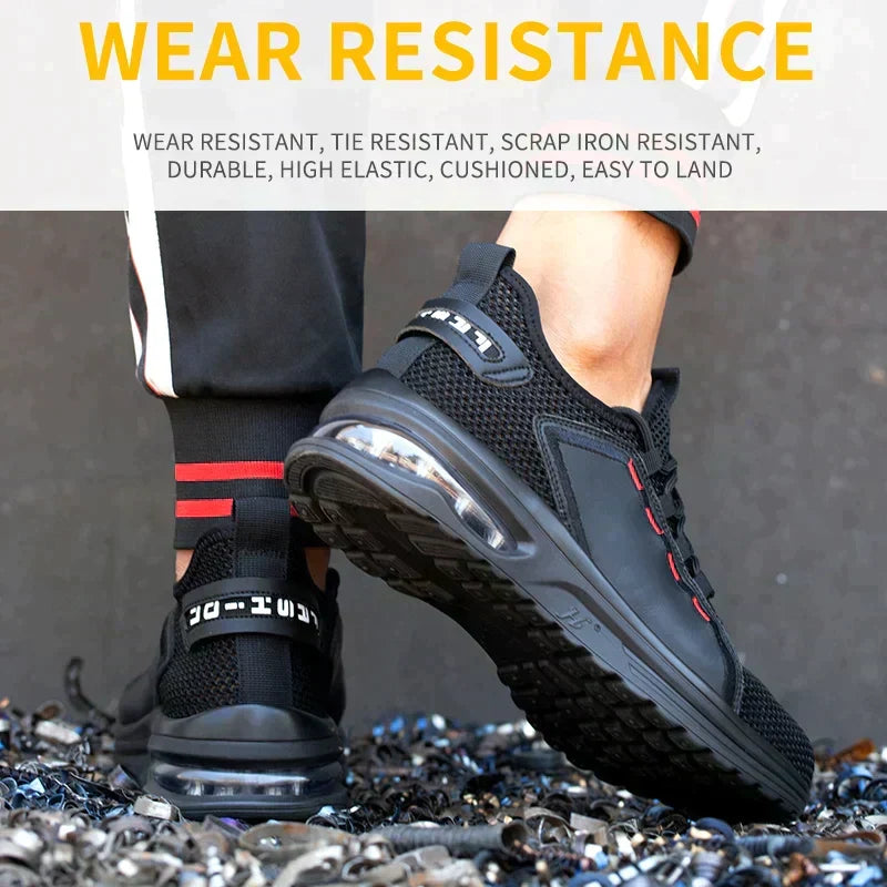 Veiligheidsschoenen met stalen neus — ultralicht, ademend, antislip