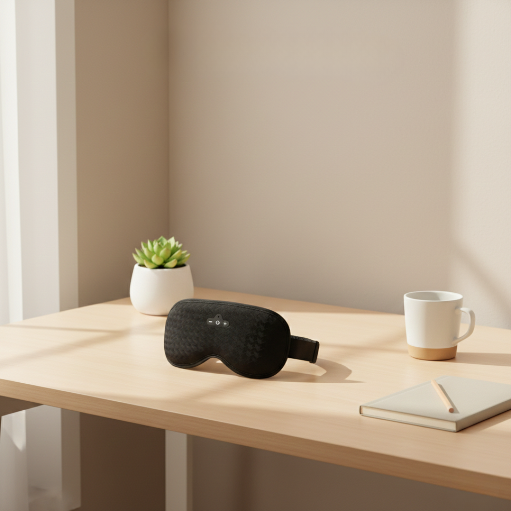 Máscara de Olhos Bluetooth com Áudio 3D — Reprodução sem Fios, Conjunto de Acessórios de Viagem