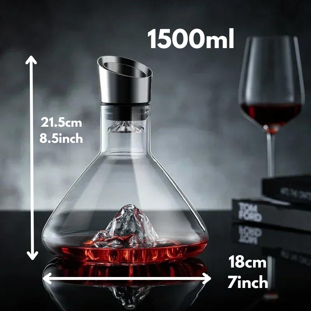 Iceberg Wine Decanter — Crystal Glass, 12-Channel Aeration