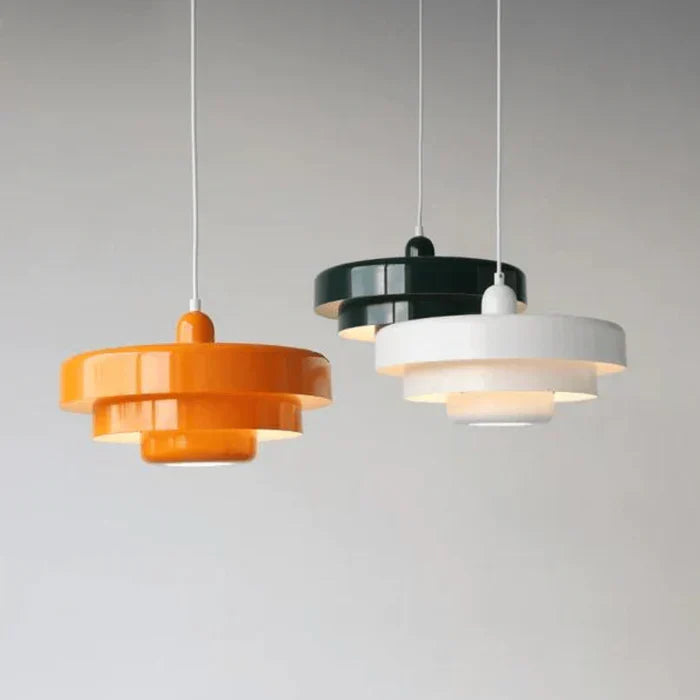 Vintage-pendellampe i metal — varm hvid LED, sort og bronze