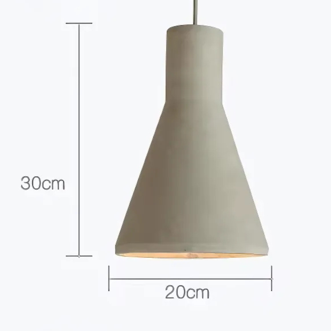 NovaCrest Cement Pendant Light Series — Touch Switch, Integrated Warm White LED