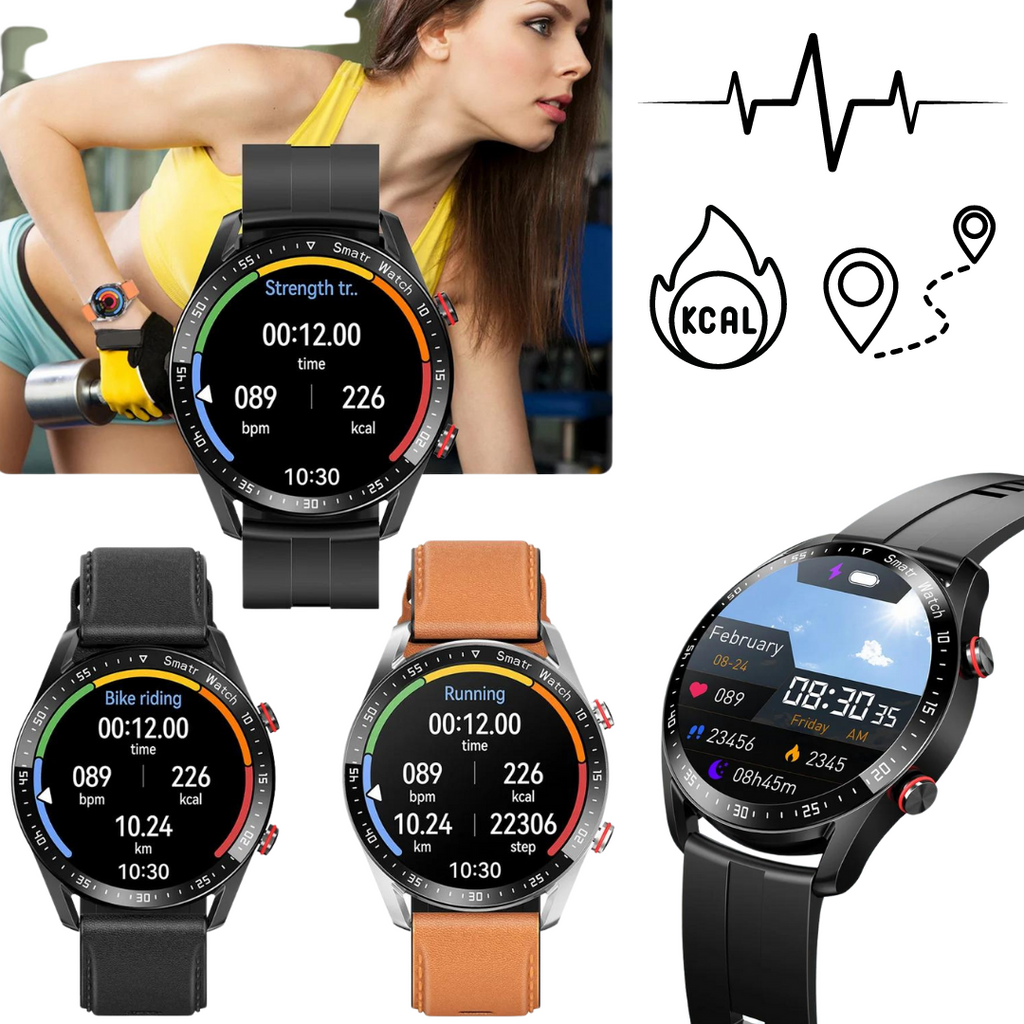 Luxus-Smartwatch — Bluetooth-Lautsprecher & Fitness-Tracking