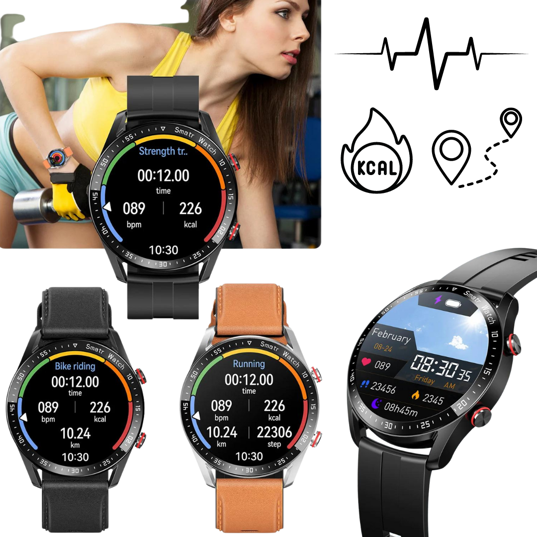 Luxus-Smartwatch — Bluetooth-Lautsprecher & Fitness-Tracking