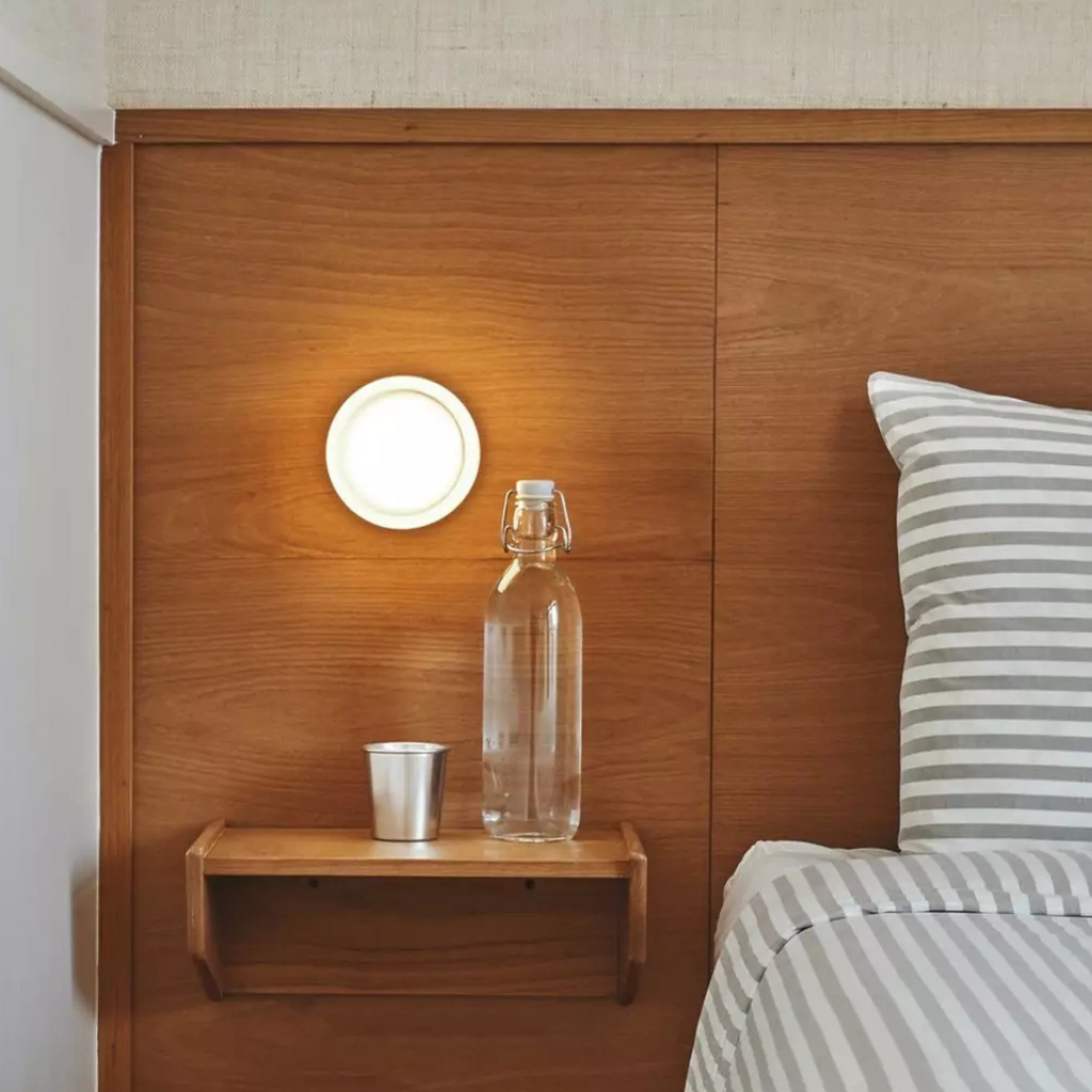 Round Glass Wall Sconce LED Amber Warm Light 5W - Wildoxy