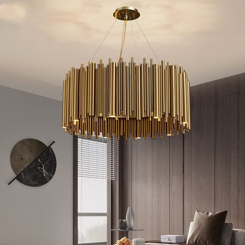 Gilded Nest Chandelier — Elaborate Design and Rich Gold Finish
