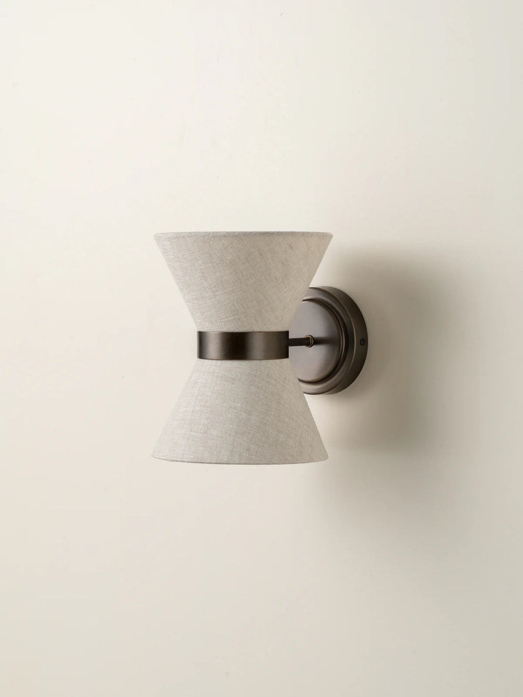 AureaLume Fabric Shade Wall Lamp — Copper Aluminum Finish, Flicker-Free LED