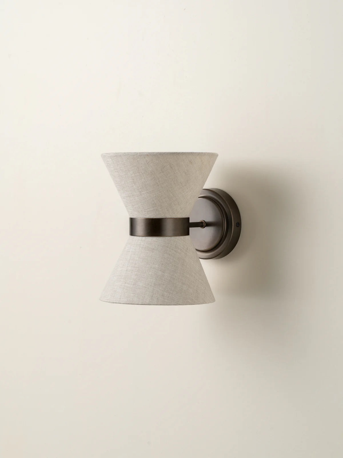 AureaLume Fabric Shade Wall Lamp — Copper Aluminum Finish, Flicker-Free LED