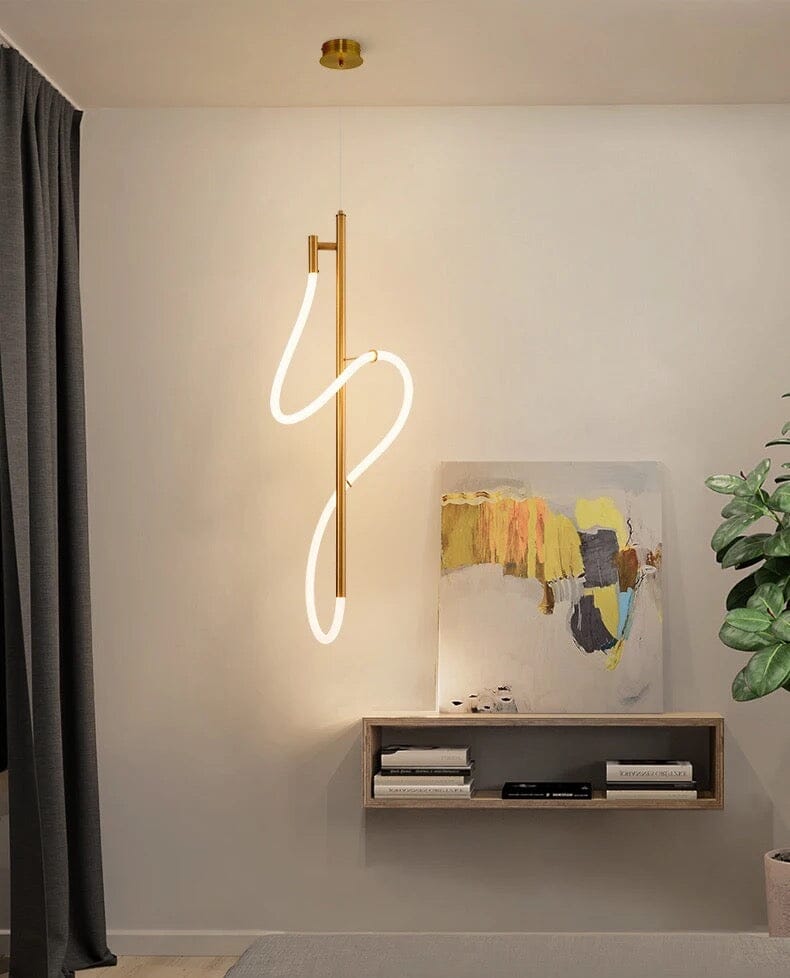 LumaTwirl LED Pendant Light — Warm Glow, Soft Shading Effect