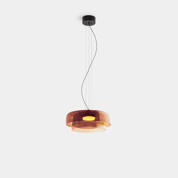 AuroraHaze Nordic Glass Pendant Lamp — Combined Glass And Metal Shade Design