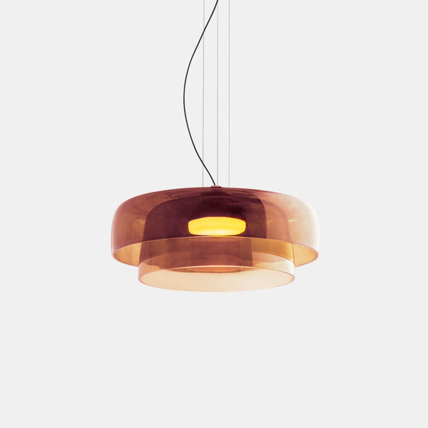 AuroraHaze Nordic Glass Pendant Lamp — Combined Glass And Metal Shade Design