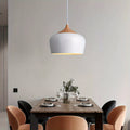 Modern Scandinavian Pendant Light | Iron & Wood Grain Design | Wildoxy