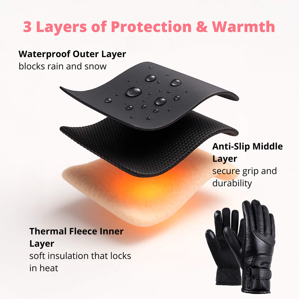 Beheizte Winterhandschuhe — wasserabweisend, Touchscreen-kompatibel, per USB aufladbar