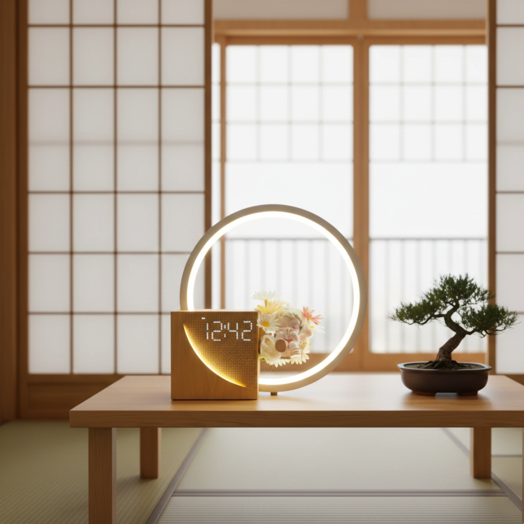 White Noise Bedside Lamp — Touch-Activated Dimmable Nightlight