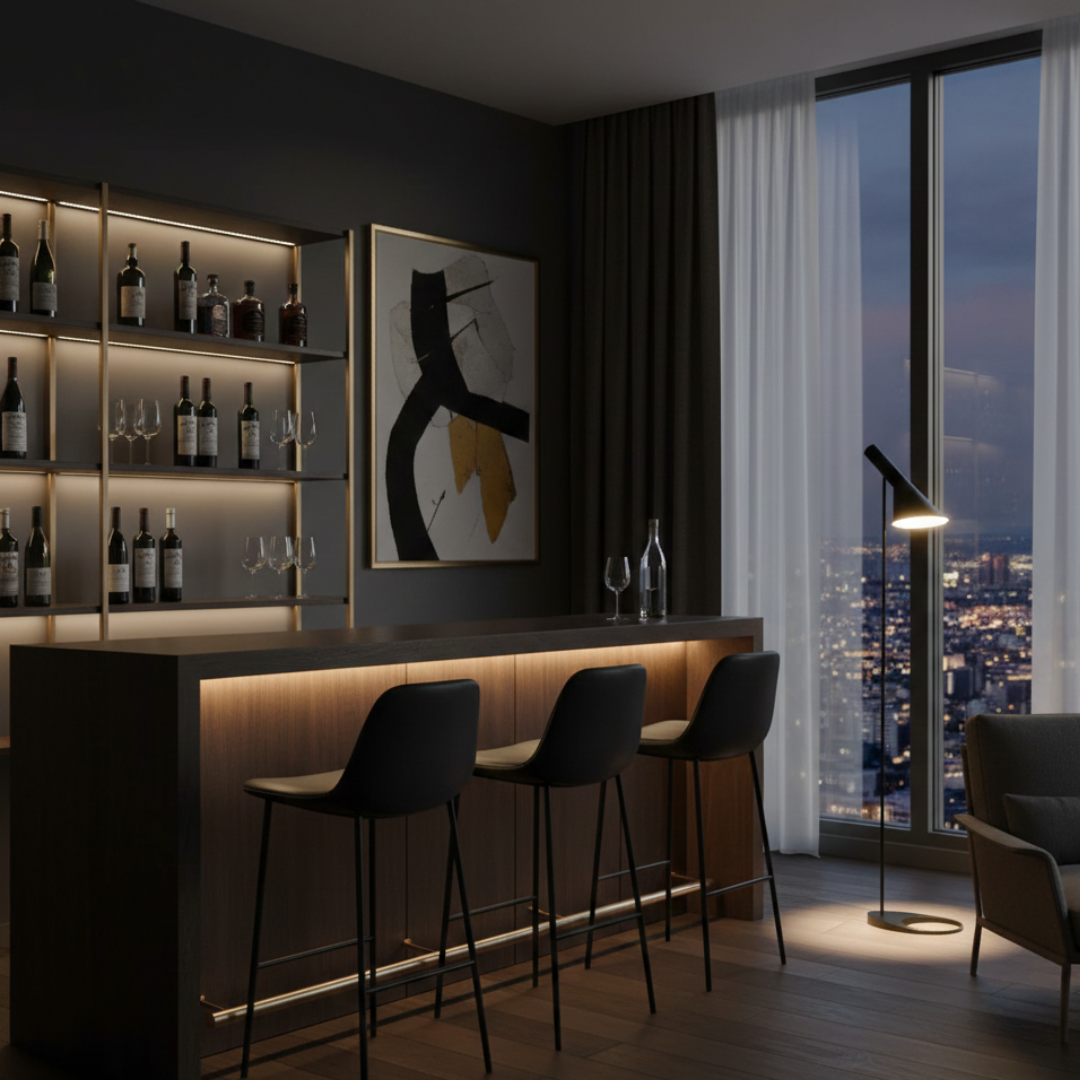 Nordic Minimalist LED Floor Lamp — Anti-Glare Illumination, Streamlined Silhouette