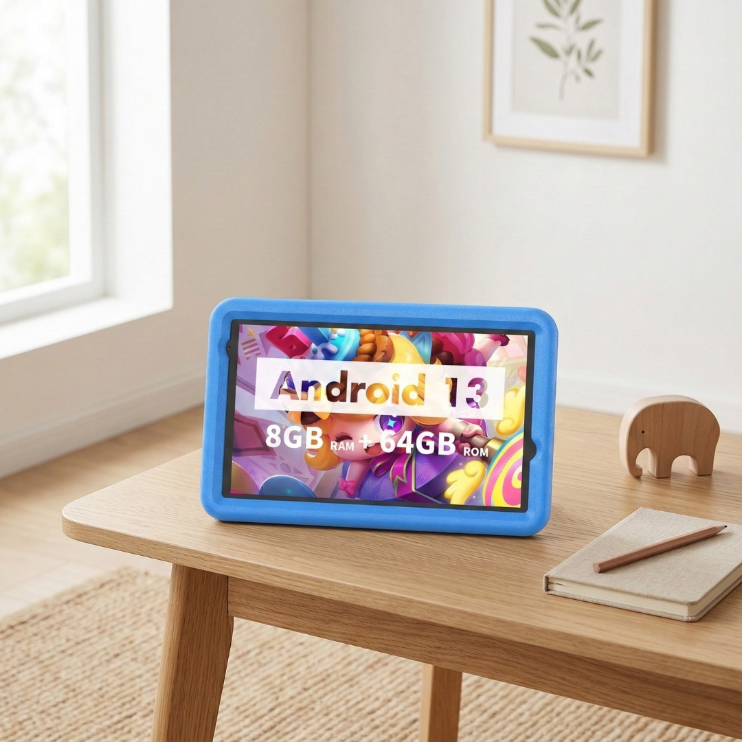 Tableta Android de 8 pulgadas — 8GB de RAM, 64GB de almacenamiento, cámaras duales