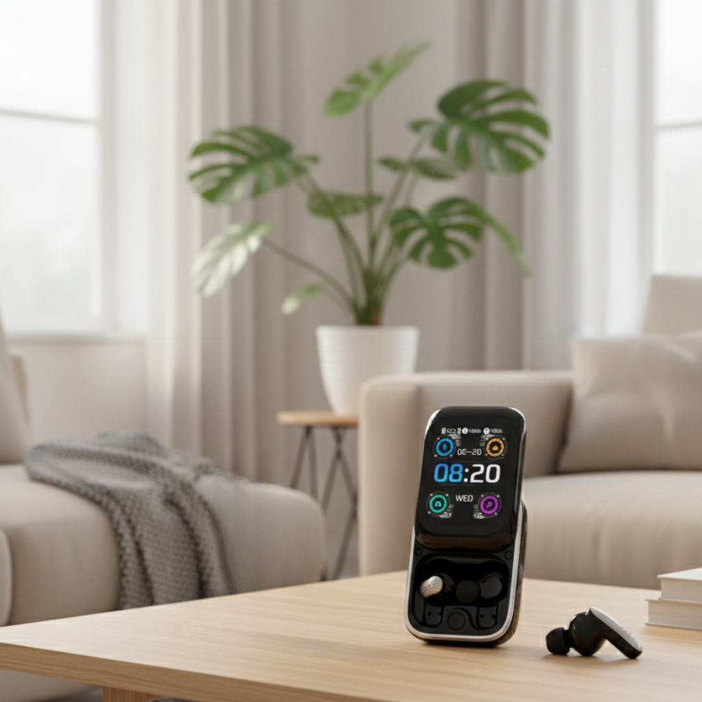 HTC NE48 Bluetoothイヤホン — HDタッチスクリーン充電ケース