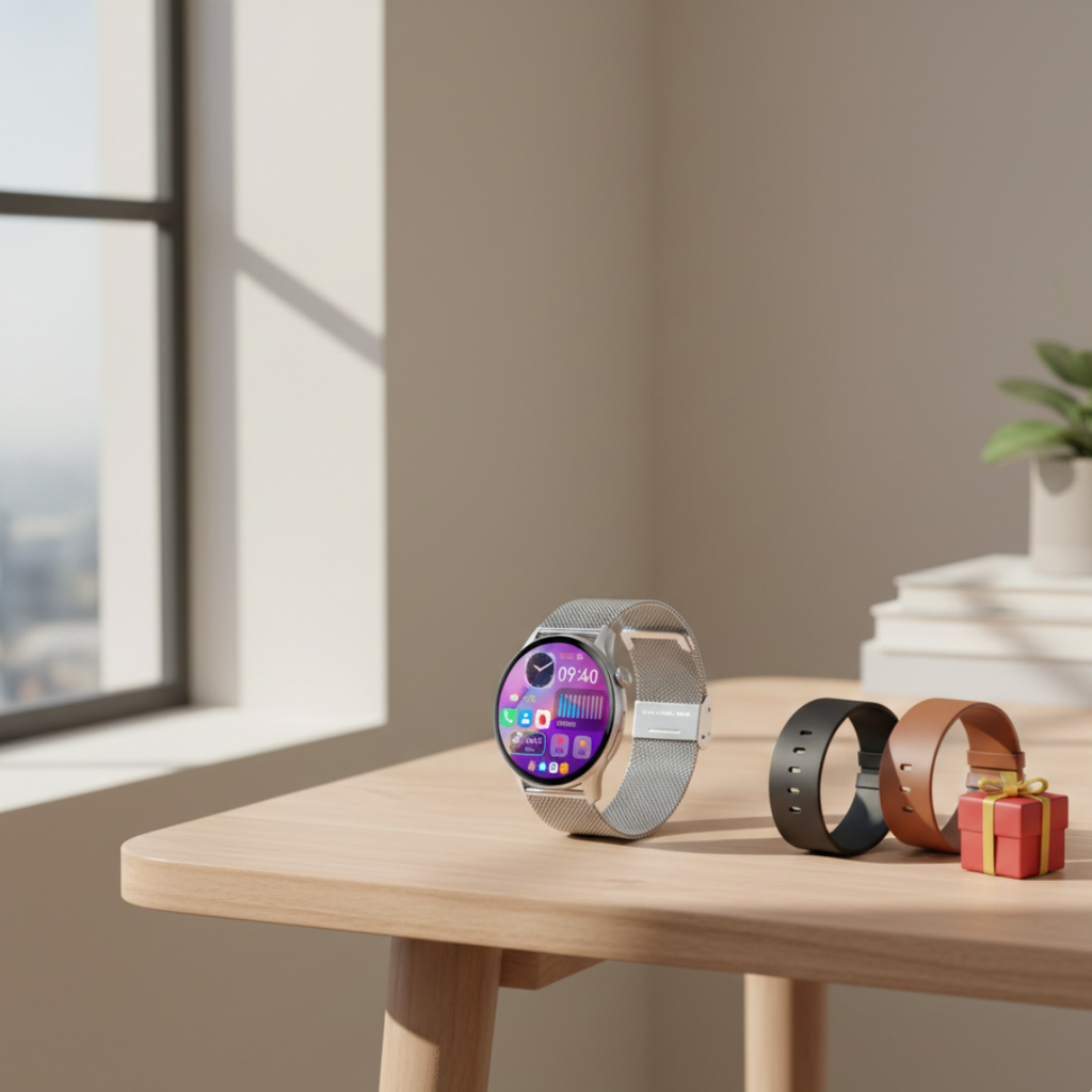 Smartwatch AMOLED impermeable para mujer, con interfaz de llamadas por Bluetooth