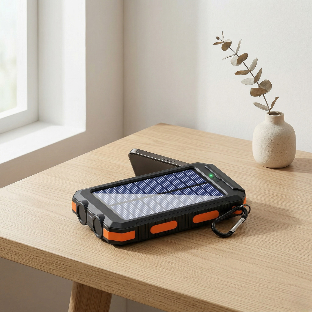 PowerMax 80000mAh nagy kapacitású napelemes töltő — Beépített LED-fény