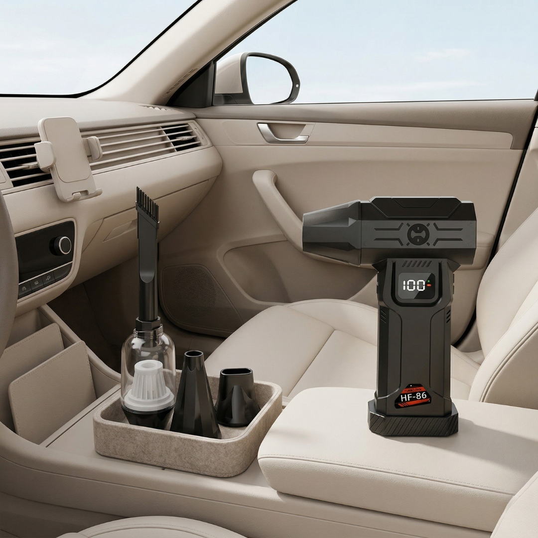 שואב אבק נייד Turbo Air — אלחוטי, מנוע ללא מברשות, עוצמת שאיבה 700g