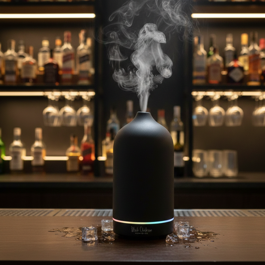 Difusor ultrasónico compacto Skypipe - niebla fría, autonomía de 3–7 horas, luz nocturna integrada