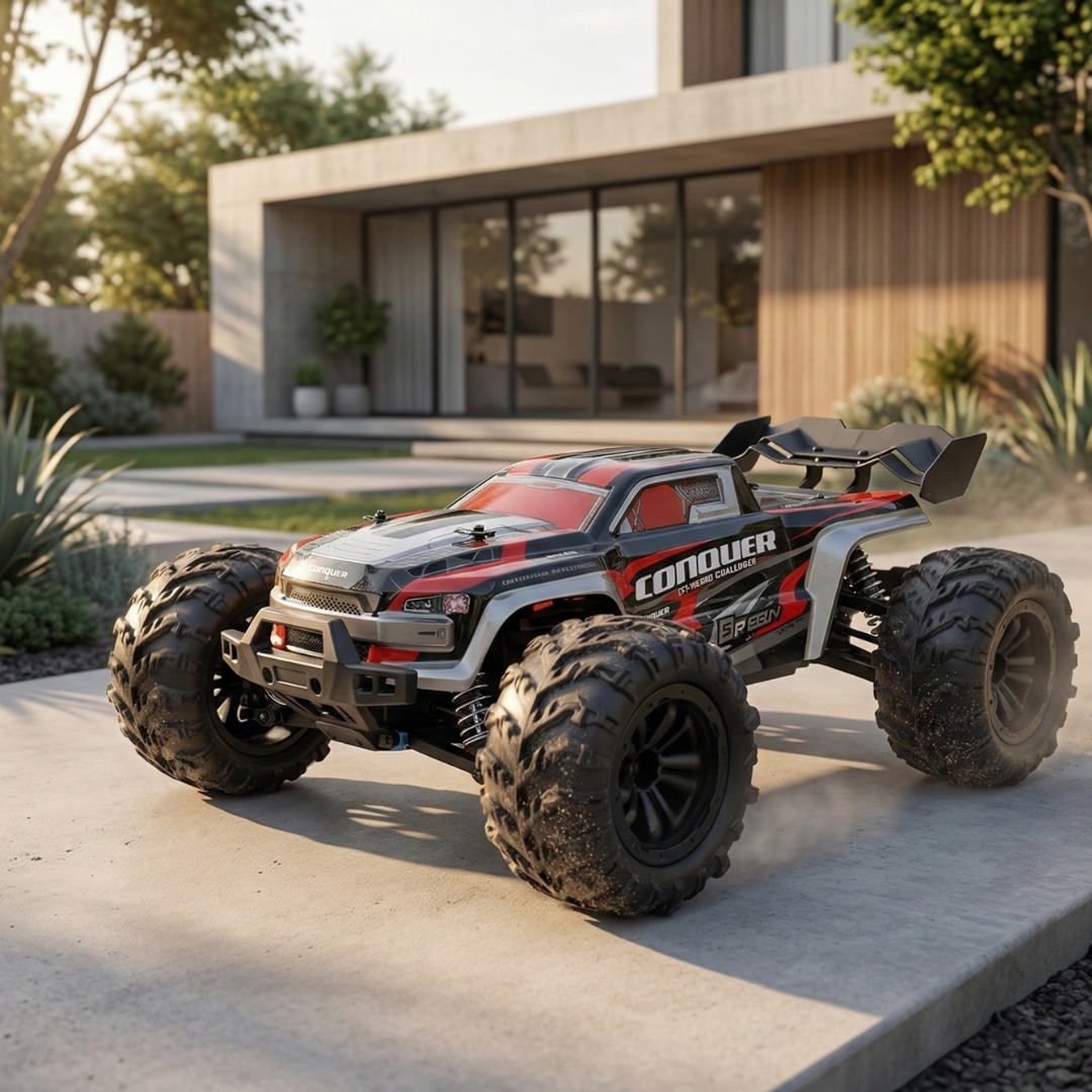 Skala 1:16 4WD-RC-lastbil — kraftfuld motor, tophastighed på op til 70 Kmh