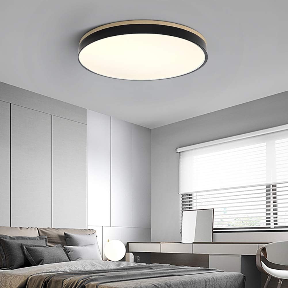 Holz-LED-Deckenleuchte aus Acryl, dimmbares warmes Licht 30-60cm