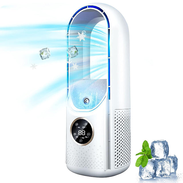Kabelloser kompakter Luftkühler — Leiser USB-Ventilator, 100ml Tank
