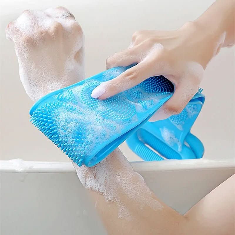 AuraFlex Silicone Body Scrub Brush — Gentle Exfoliating & Circulation Massager