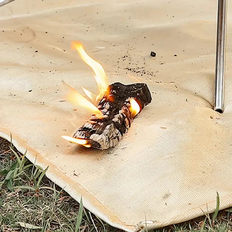 800°C耐火BBQマット - 折りたたみ式ガラス繊維アルミホイル