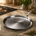 Hand-Hammered Finish Crepe Pan — Titanium Construction