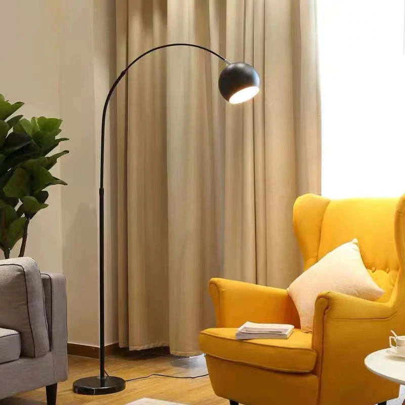 Gebogen LED-vloerlamp, dimbaar — 6 macaronkleuren