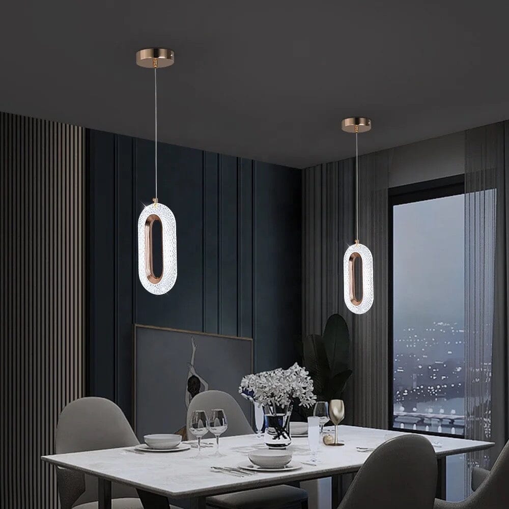 Selene Two-Tier Crystal Pendant Light — Angled Glass Prisms