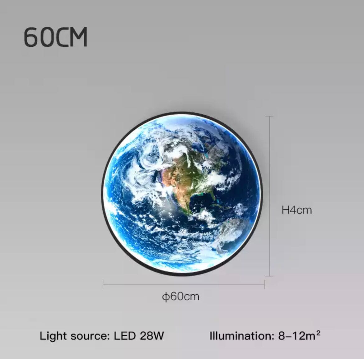 TerraGlow Modern Globe LED Wall Lamp — Contemporary Glass Shade Design
