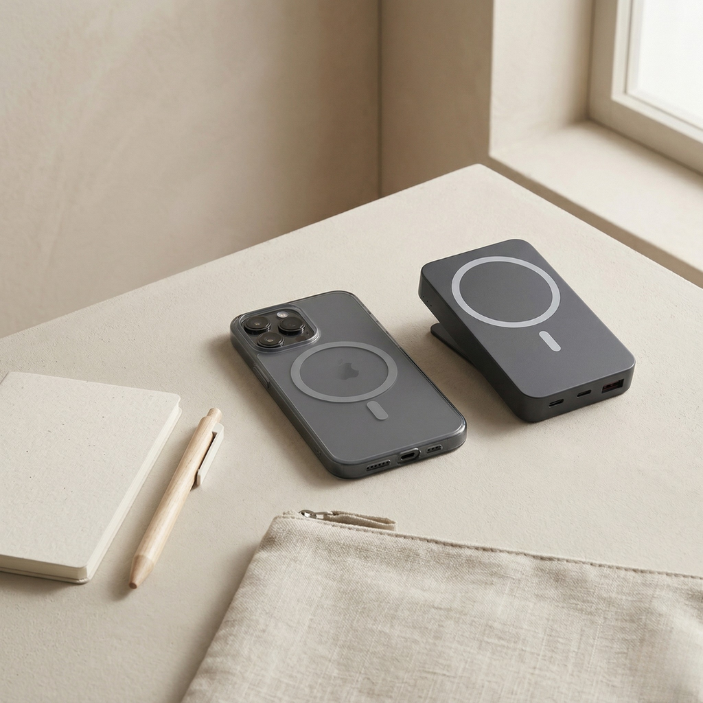 Magnetyczny powerbank bezprzewodowy — pojemność 100000 mAh