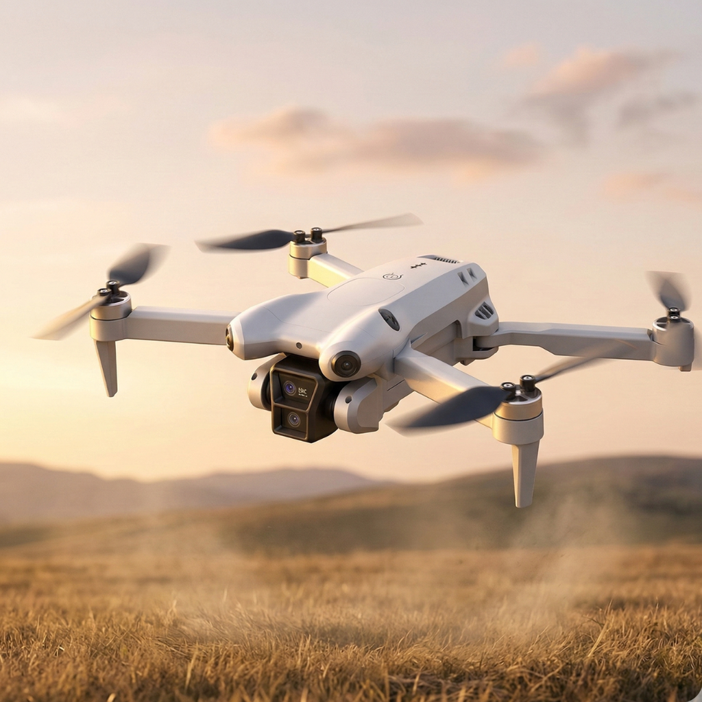 Dron con cámara dual 8K — Sistema automatizado para evitar obstáculos