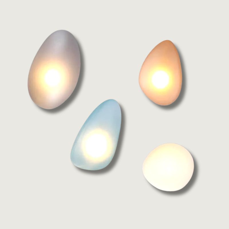 Lirena Colorful Glass Wall Lamp — Clear Acrylic Trim