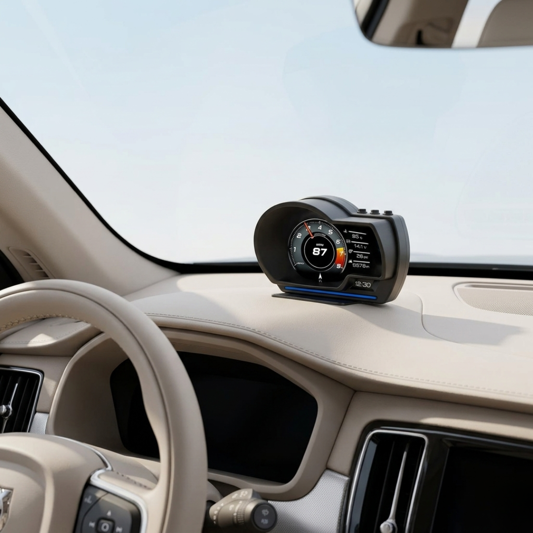 Pantalla de visualización frontal OBD2 — Velocímetro digital HD y alarma de RPM del turbo