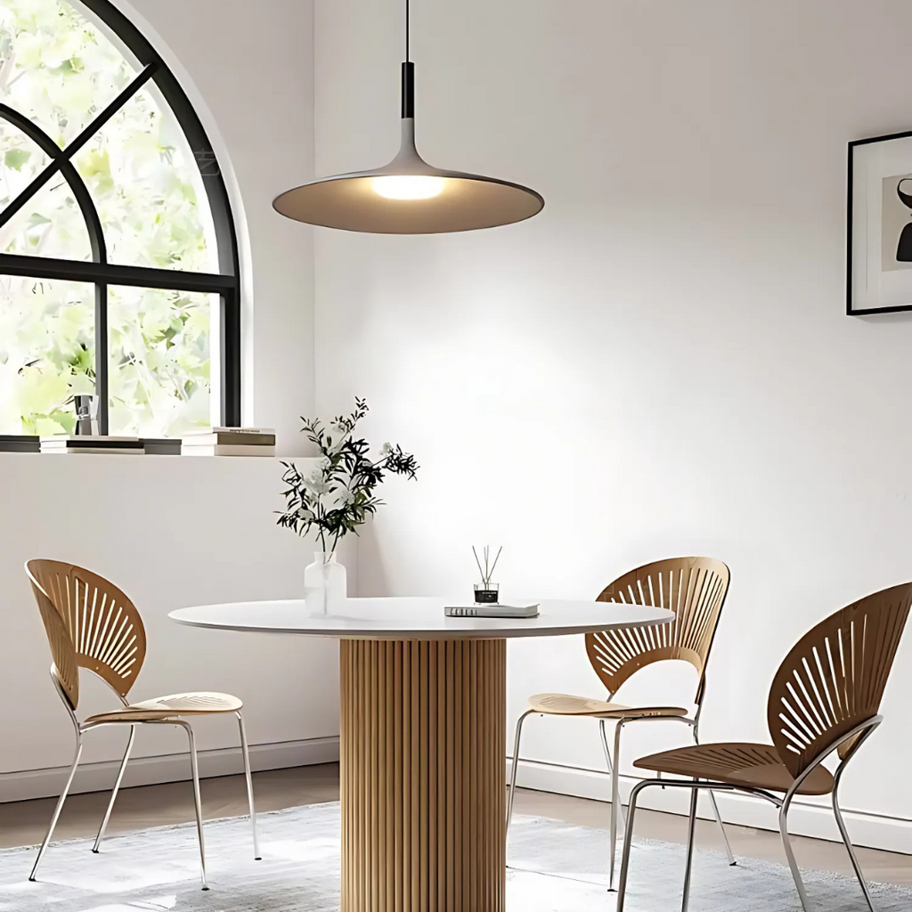LyraStone Pendant Light — Natural LED Glow, Hand Knitted Finish
