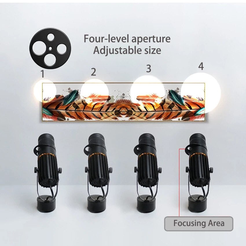Adjustable LED Surface-Mounted Spotlight, Dimmable 7-20W